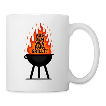 Grillen Grillsaison Papa Am Grill Papa Grillt - Tasse - Weiß - Rechts