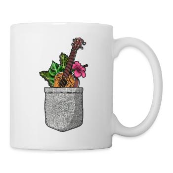 Hawaiian Ukulele Uke Pocket - Mug - white - Right