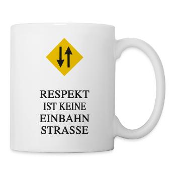 Le respect. Ce n’est pas une rue à sens unique - Mug blanc - blanc - Droite