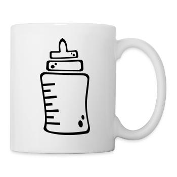 Flasche - Tasse - Weiß - Rechts