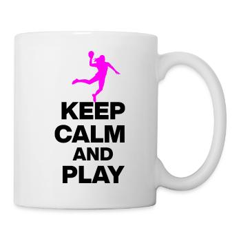 RESTEZ CALMES ET JOUEZ AU HANDBALL ! EM GIFT ALLEMAGNE - Mug blanc - blanc - Droite