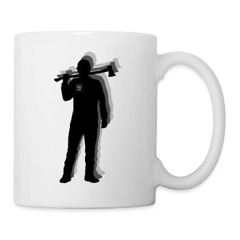 Lumberjack Shadow with Lumber Load - Mug - white - Right