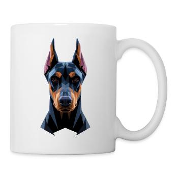 Dobermann Hunde Motiv Wachhund Stolze Dobermänner - Tasse - Weiß - Rechts