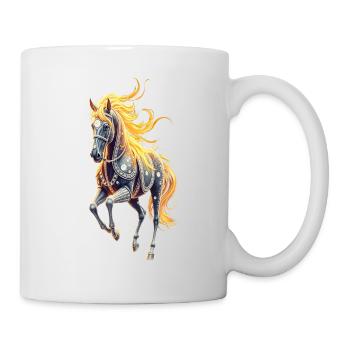 Sternenross mit goldener Mähne - Tasse - Weiß - Rechts