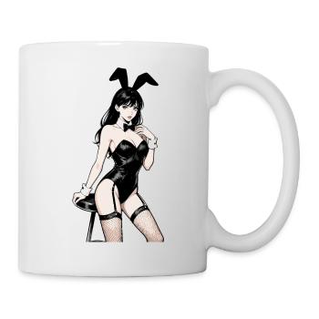 Anime Bunny Frau – Sinnliche Manga Pin-up Art - Tasse - Weiß - Rechts