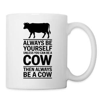 Kuh Sprüche Kühe Lustiges Kuh Geschenk - Tasse - Weiß - Rechts