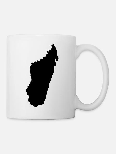 Karte von Madagaskar - Tasse - Weiß