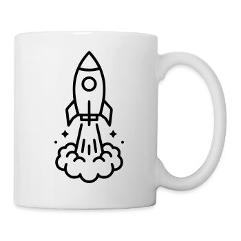 Icône spatiale de lancement de fusée - Mug blanc - blanc - Droite
