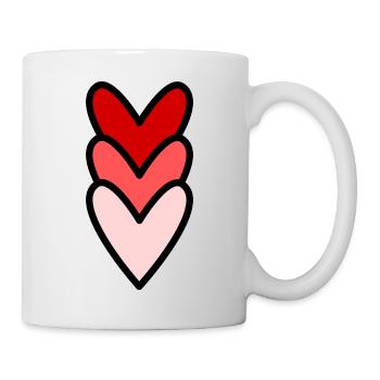 HEART. COUPLE. VALENTINE'S DAY. JUST MARRIED. Bachelorette party. - Mug - white - Right