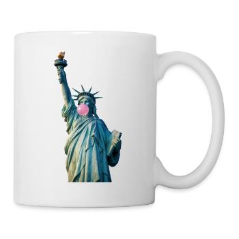 Freiheitsstatue Kaut Bubblegum - Tasse - Weiß - Rechts