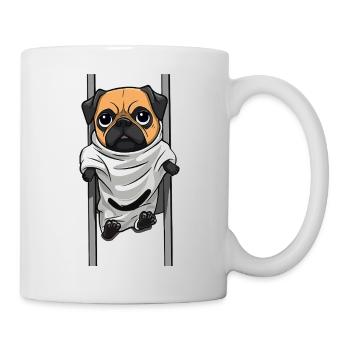 Pug Geist im Laken - Tasse - Weiß - Rechts