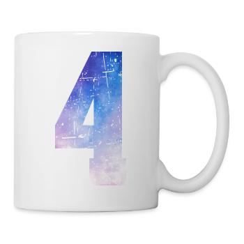 numéro 4 – Cadeau anniversaire 4 ans - Mug blanc - blanc - Droite