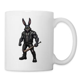 Heavy Metal Osterhase Rocker Ostern Hardcore Hase - Tasse - Weiß - Rechts