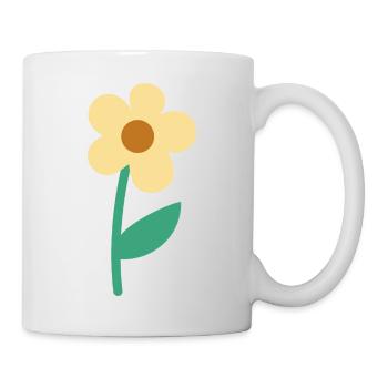 Esthétique botanique minimaliste de fleurs simples et mignonnes - Mug blanc - blanc - Droite