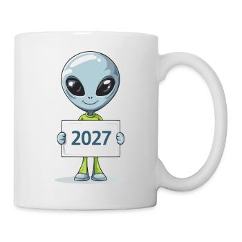 Petit extraterrestre bleu - Mug blanc - blanc - Droite