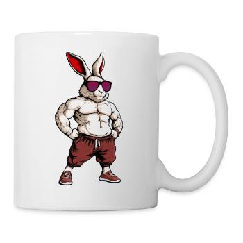 Sport Hase - Tasse - Weiß - Rechts
