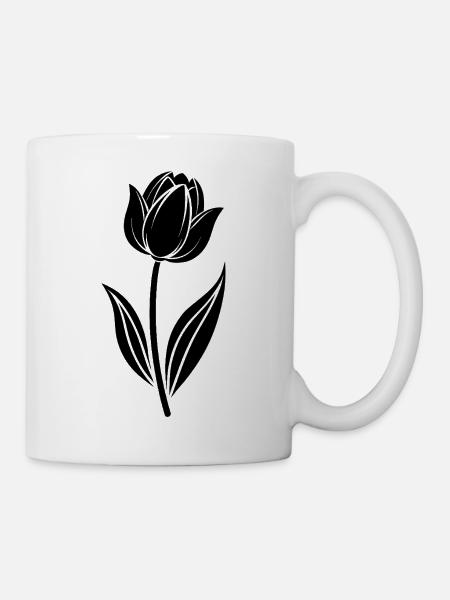 Tulpe - Tasse - Weiß