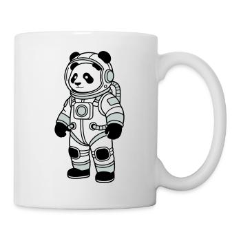 Panda-Bär-Raumanzug - Tasse - Weiß - Rechts