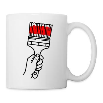 Maler - Tasse - Weiß - Rechts