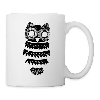 Die Schwarze Eule - Tasse - Weiß - Rechts