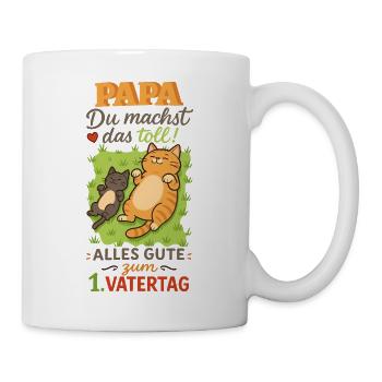 1. Vatertag - Tasse - Weiß - Rechts