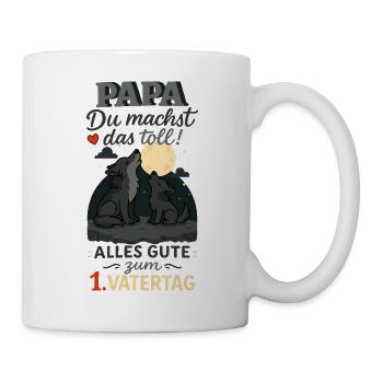 PAPA Du machst das toll - 1.Vatertag - Tasse - Weiß - Rechts