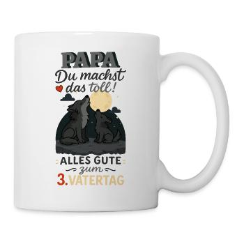 Papa, du machst das toll – 3. Vatertag - Tasse - Weiß - Rechts