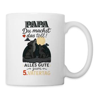 Papa, du machst das Toll! – 5. Vatertag - Tasse - Weiß - Rechts