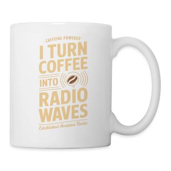 Tee des ondes radio à la caféine - Mug blanc - blanc - Droite