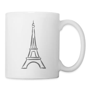 Croquis Minimaliste Tour Eiffel - Mug blanc - blanc - Droite