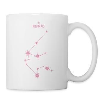 Aquarius Zodiac Sign Star Constellation Pink - Mug - white - Right