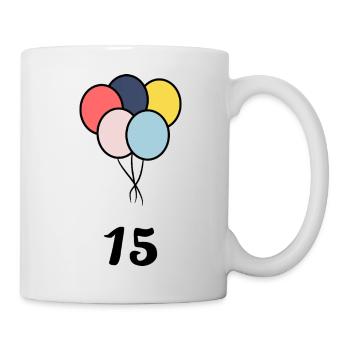 15. 15 YEARS. 15th ANNIVERSARY. 15 YEAR ANNIVERSARY. - Mug - white - Right