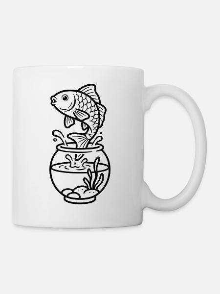 Goldfische - Tasse - Weiß
