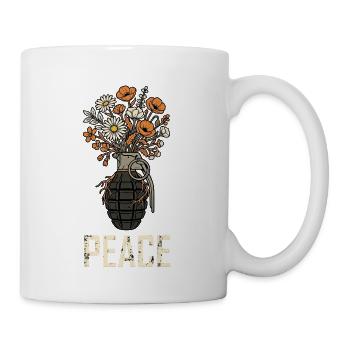 Peace Flowers Grenade - Mug - white - Right