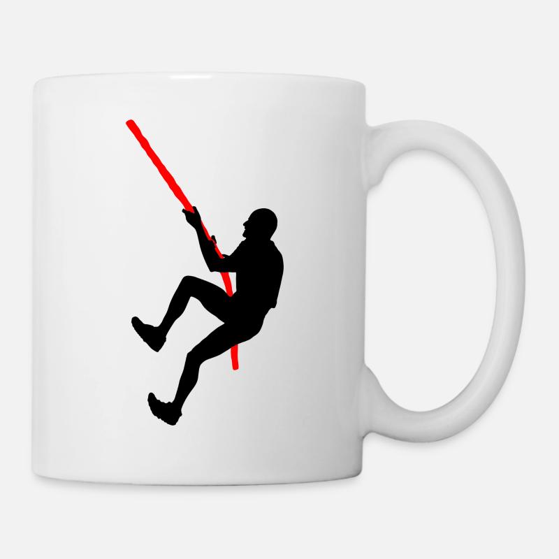 Escalade OCR – Conception du défi de corde - Mug blanc - blanc