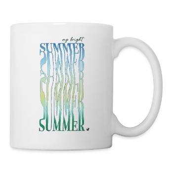 Buchstaben Abbildung mit Farbverlauf - Tasse - Weiß - Rechts