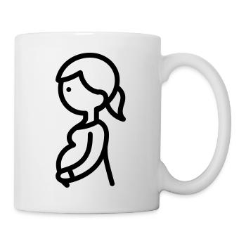 Schwangere - Tasse - Weiß - Rechts