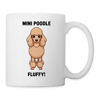 Dog Miniature Poodle Poodle Fluffy Canine - Mug - white - Right