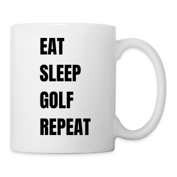 Eat Sleep Golf Repeat - Mug - white - Right