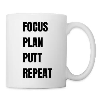 Golf Focus Plan Putt Repeat - Tasse - Weiß - Rechts