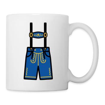 Lederhosen Bavaria Traditional Costume Folk Festival Beer Garden - Mug - white - Right