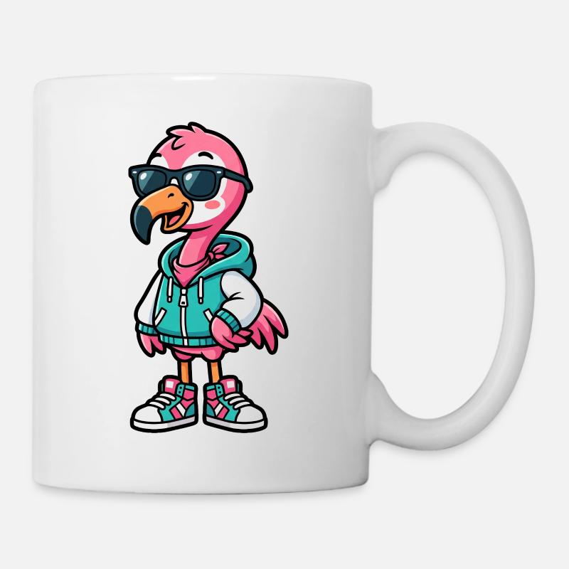 Cooler Flamingo - Tasse - Weiß