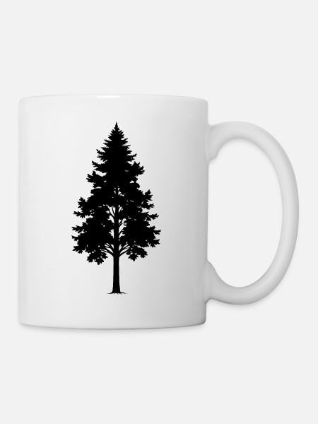 Zypresse - Tasse - Weiß