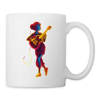 Gitarristin Retrowave - Tasse - Weiß - Rechts