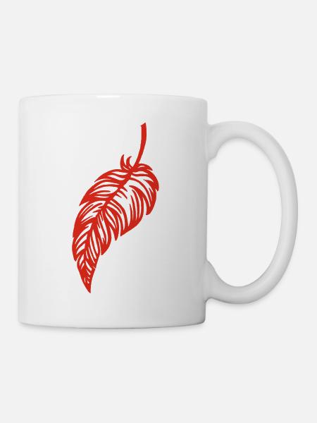 Die Rote Feder - Tasse - Weiß