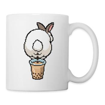 Bubble Tea Boba Drôle de Lapin mignon - Mug blanc - blanc - Droite