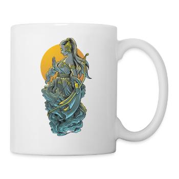 Illustration de l’arc de la Déesse Guerrière - Mug blanc - blanc - Droite