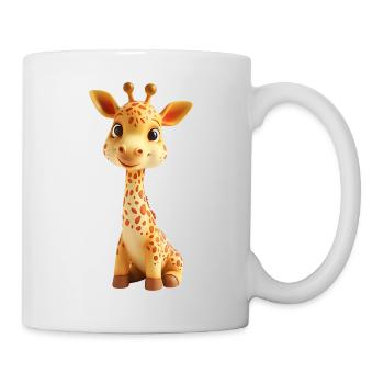 Illustration de girafe câline pour enfants - Mug blanc - blanc - Droite