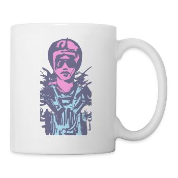 motarde - Mug blanc - blanc - Droite