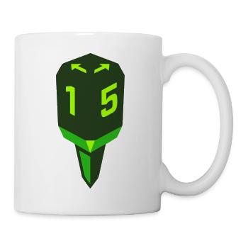 Golf Tee Abschlag Logo - Tasse - Weiß - Rechts